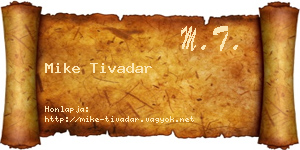 Mike Tivadar névjegykártya