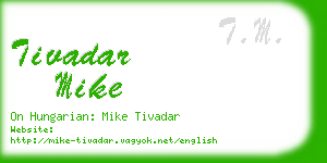 tivadar mike business card